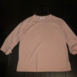Long sleeve peach colored shirt